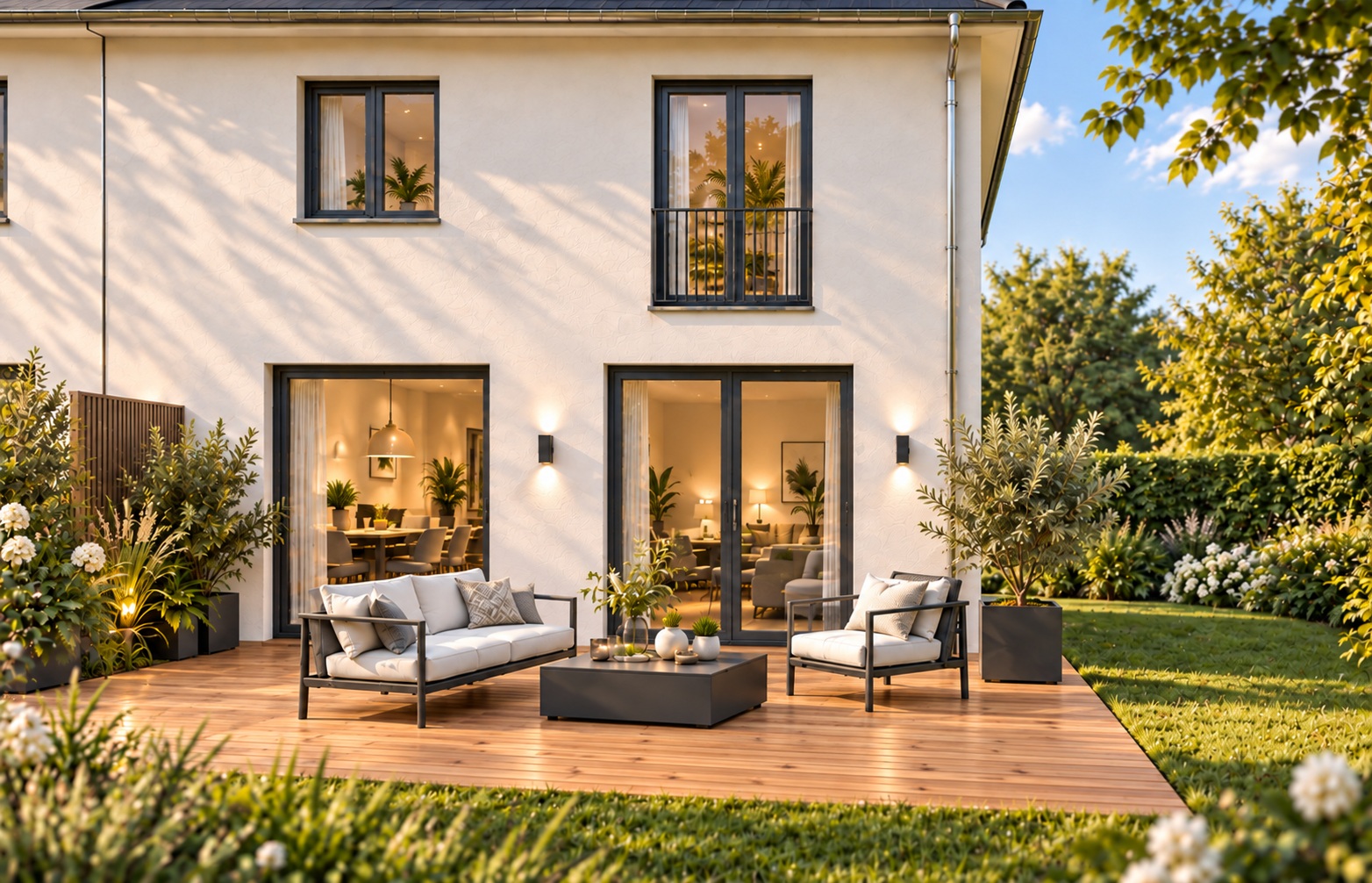 Eigene Terrasse an der Stadtvilla – Einrichtungsvorschlag